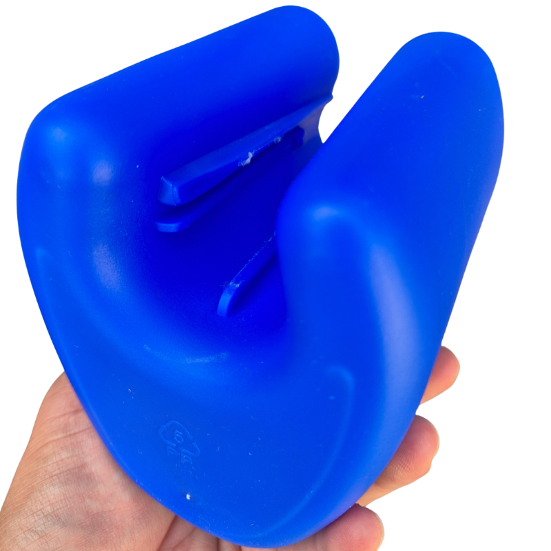 blue coal caddy for crutches